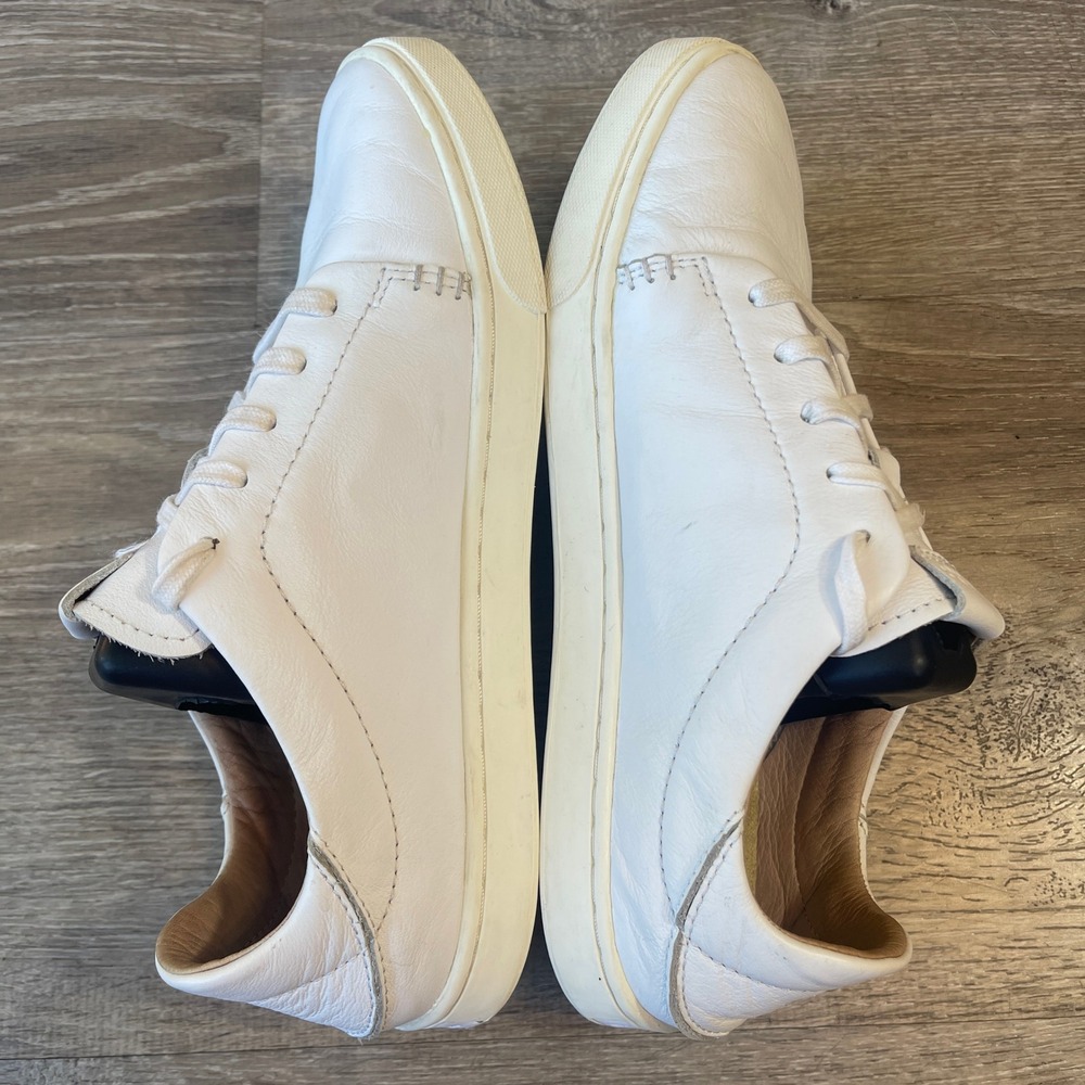 OluKai Pehuea Li Ili White Leather Sneakers Womens 7.5 20433-4R4R